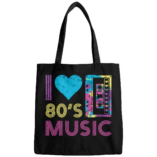 80s Music I love 80s Music Music Audio Cassette Tapes Bags