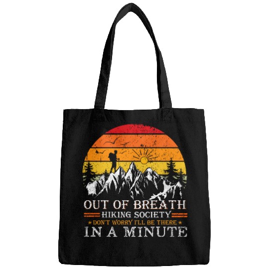 Out of Breath Hiking Society Funny Womens Hiking Bags
