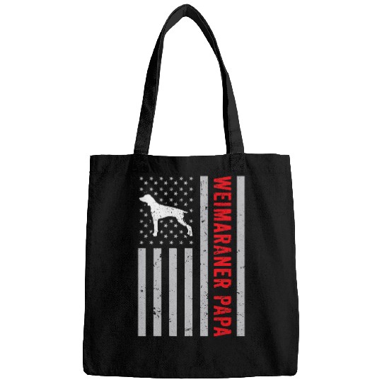 From Dog American Flag Weimaraner Papa Pet Weim Dog Dad Bags