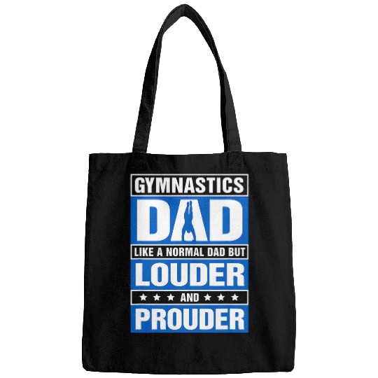 Gymnastics Dad Louder And Prouder Sport Daddy Gymnast Parent Bags