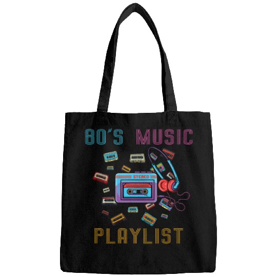 80s Music Playlist Retro Era vintages 1980 80s Baby Bags