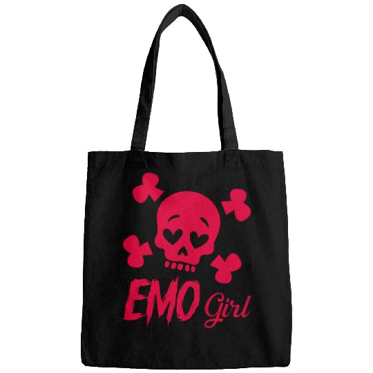 Emo Girl Pink Skull Goth Scene Kid Emo Music 2000s Punk Emo Bags