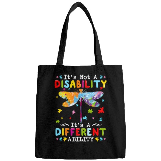 It Is Not Disability Its A Different Ability Dragonfly Bags