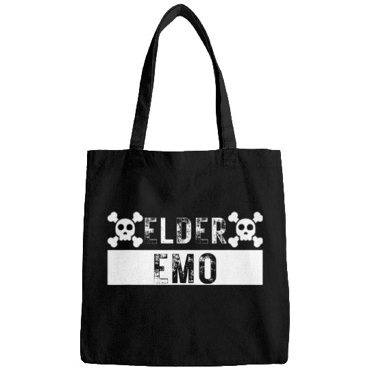 Elder Emo Funny Emo Music Fan Scene Alternative 90s Kids Pun 19 Bags
