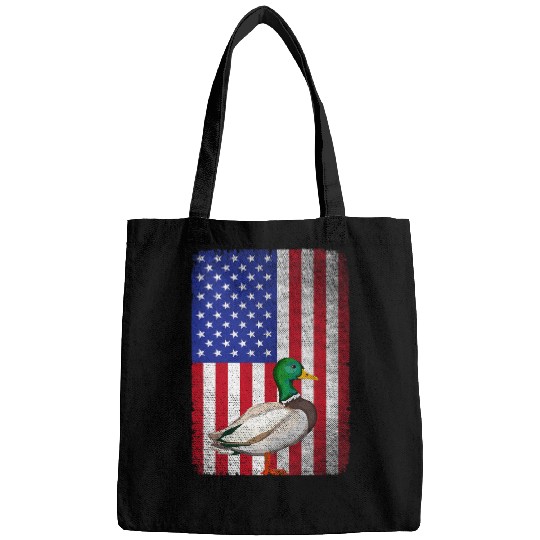 Patriotic Duck Hunting Waterfowl American Flag For Hunter Bags