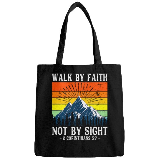Walk By Faith Not By Sight s Bible Verse Gift Christian Bags