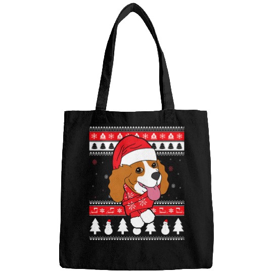 Christmas Cavalier King Charles Spaniel Dog Bags