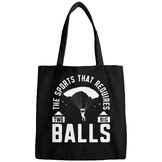 Mens Skydiving Parachute Base Jumping Two Big Balls Bags