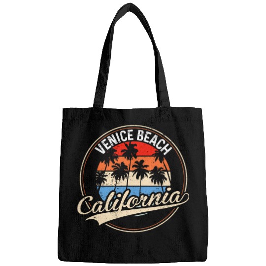 vintages Venice Beach californias Palm Tree Beach Bags