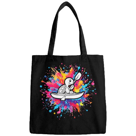 Turtle Kayaking Kayak Lover Tortoise Kayaker Graphic Bags