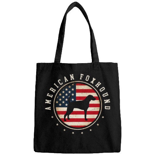 American Foxhound USA Flag 4th July Dog Mom Dad Bags