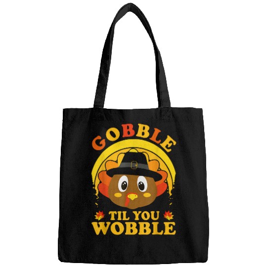 Lacrosse Gift Gobble till You Wobble Baby Funny Turkey Day Gobble Bags