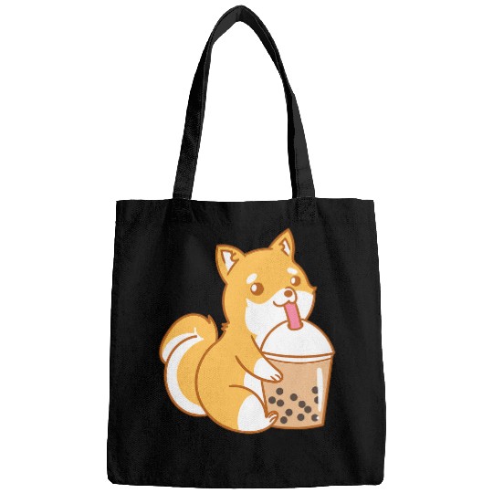 Dog Shiba Inu Boba Milk Tea Funny Bubble Tea Lover JT Bags