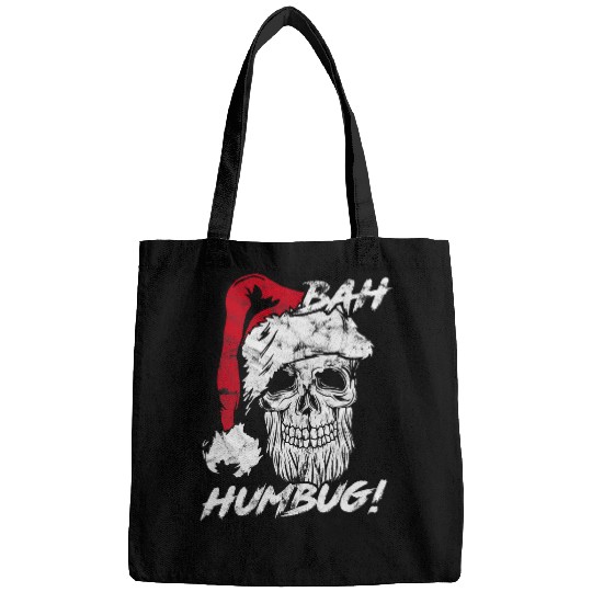 Bah Humbug Grumpy Santa Skull Funny Christmas Pirate Bags