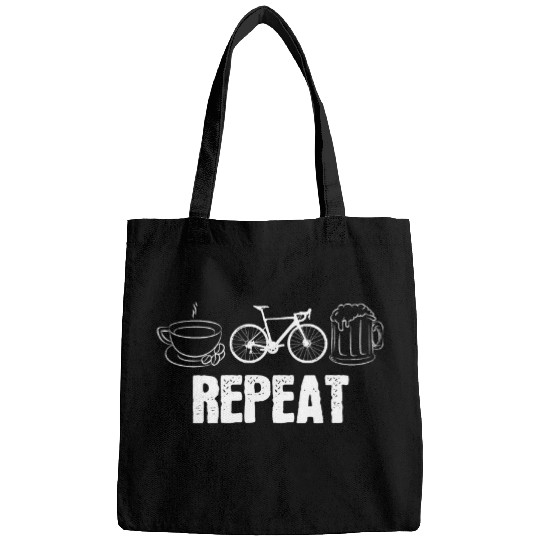 Coffee Bicycle Beer Cycling Lover Bike Cycle Rider Graphic Bags