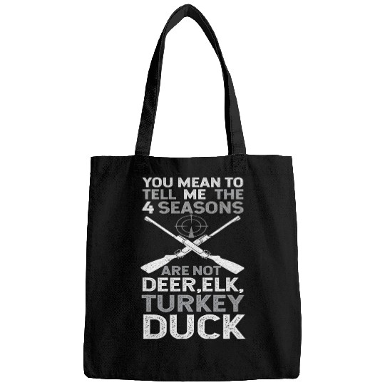Lacrosse Gift Funny Four 4 Seasons Deer Duck Turkey Elk Meateater Dad Bags