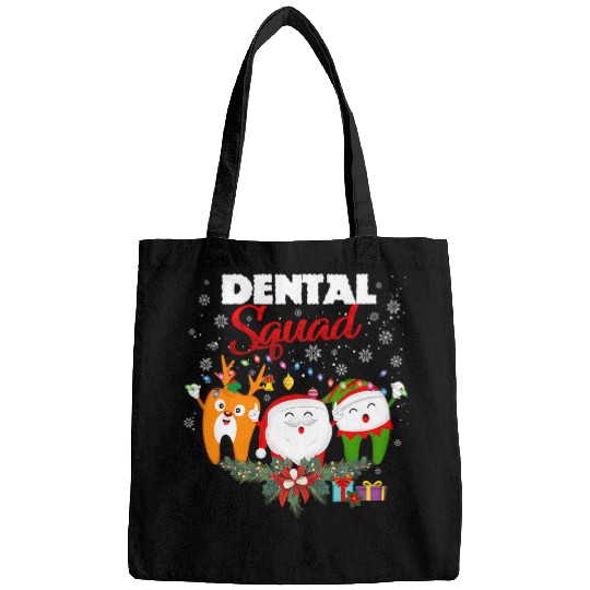 christmas dental squad hygienist dentists christmas pajama Bags