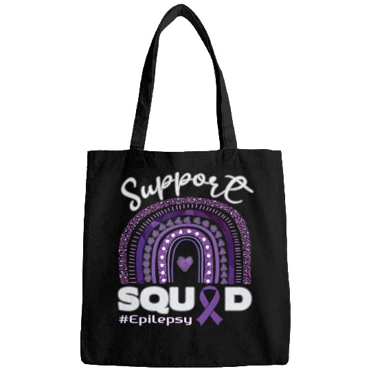 Epilepsy Support Squad Purple Ribbon Bags