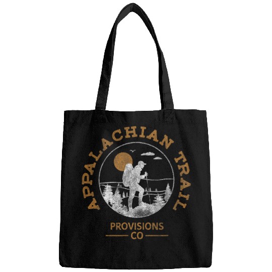 Hiking Hiker Trendy Appalachian Trail Hiking Silhouette Logo Hike Bags