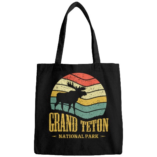 Lacrosse Gift Grand Teton National Park Retro Moose vintages Travel Bags