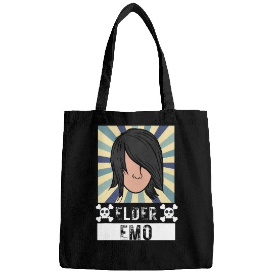 Elder Emo Funny Emo Music Fan Scene Alternative 90s Kids Pun 18 Bags