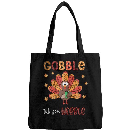 Lacrosse Gift gobble till you wobble nice turkey leopard thanksgiving Bags