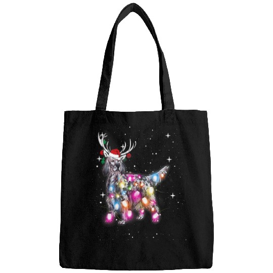 Christmas Lights English Setter Dog Bags