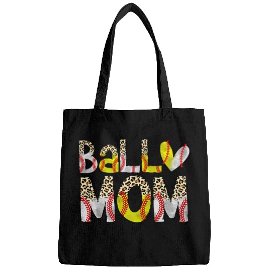 Ball Mom Life Baseball Softball Mama Team Sports Mom Of Both 1 Bags