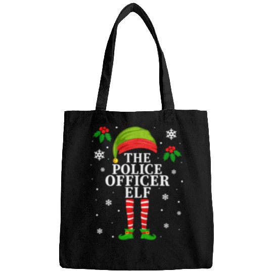 The Police Officer Elf Christmas Matching Bags