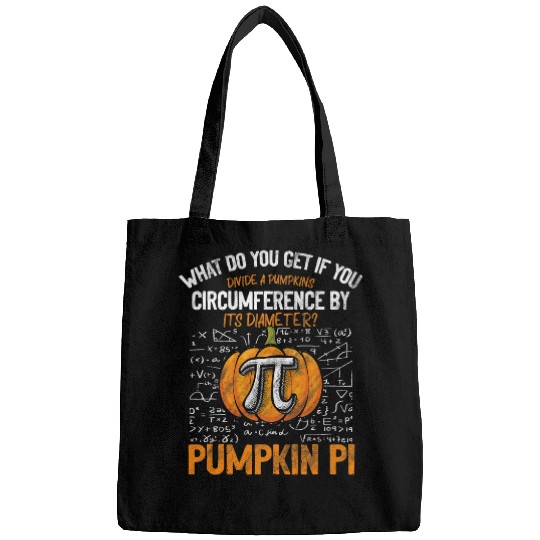 Funny Pumpkin Pi Halloween Costume Math Geek Teacher Bags