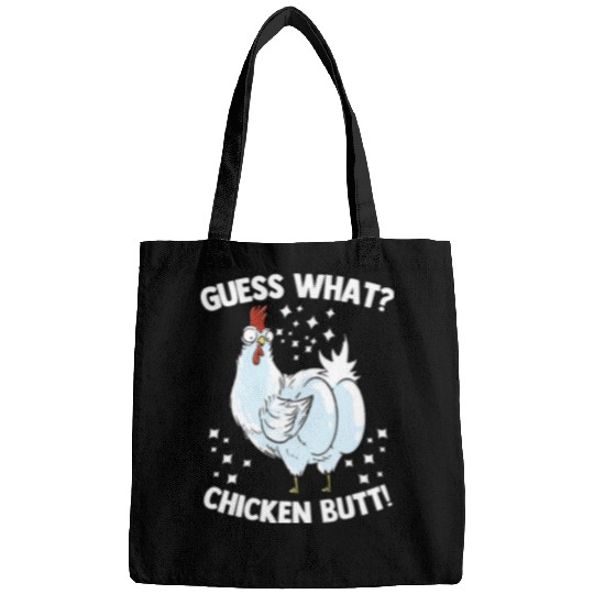 Chicken Lover Funny Animal Guess What Cute Chicken Butt Farmers Bags