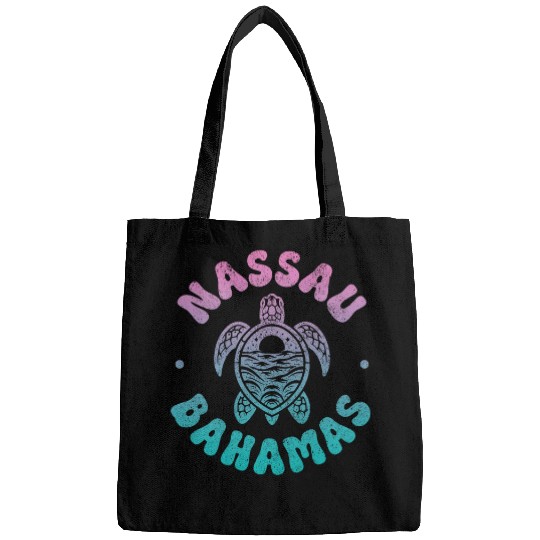 Turtle Pet Nassau Bahamas Sea Turtle Souvenir Groovy Retro 1 Bags