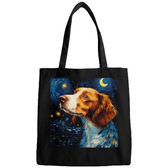 Boykin Spaniel Starry Night For Dog Mom Dog Dad Bags