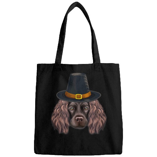 Boykin Spaniel Wearing Pilgrim Hat Thanksgiving Bags