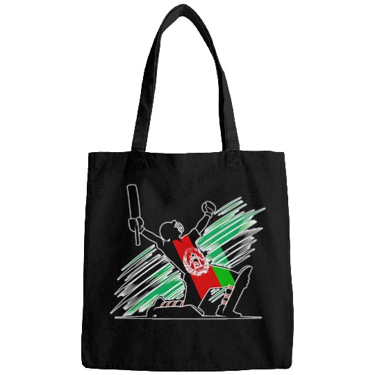 Afghanistan Cricket Team Spirit Silhouette Celebration Pride Bags