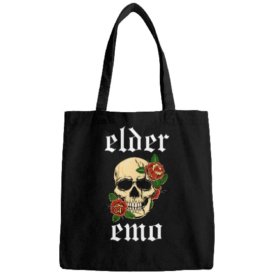 Elder Emo Funny Emo Music Fan Scene Alternative 90s Kids Pun 8 Bags