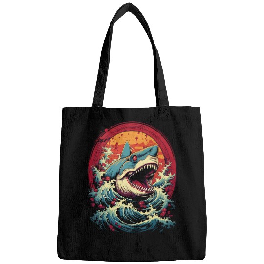 Traditional Shark Tattoo Biker Hipster Old School Rockabilly Bags