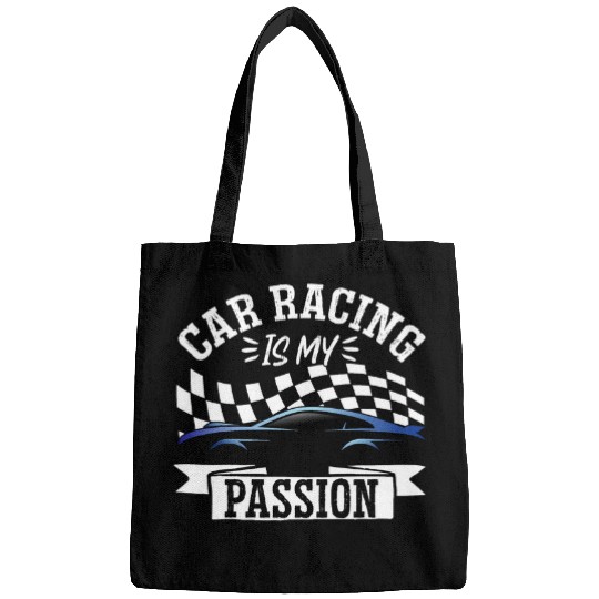 Drag Racing Muscle Car vintages Car Racing Is My Passion Bags