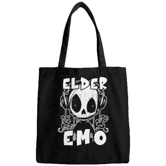 Elder Emo Older Punk Goth Emo Music Lovers Funny Saying 1 Bags