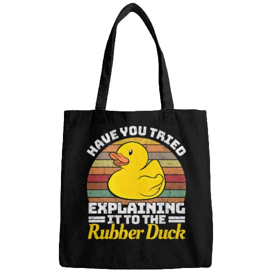 Duck Pet Programmer Rubber Duck Programming Duck Coder Computer Bags