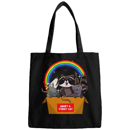 Raccoon Pet Adopt A Street Cat Team Trash Funny Opossum Raccoon Rat Bags