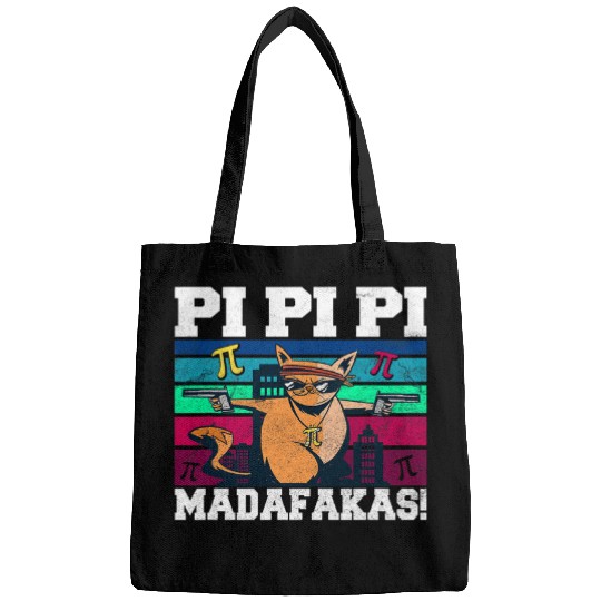 Armed cat 3 14 pi pi pi madafakas funny happy pi day Bags