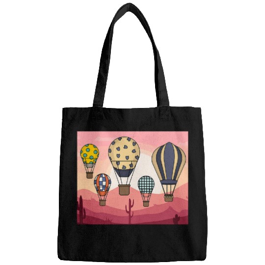 Retro Hot Air Balloons Balloon Ride 1 Bags