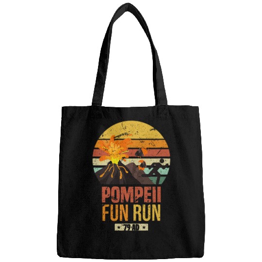 Pompeii Fun Run Funny Historical Volcano Lovers Joke Bags