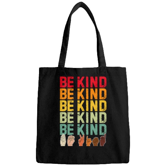 ASL Be Kind No Bully Orange Unity Day Rainbow antis Bullying 2 Bags