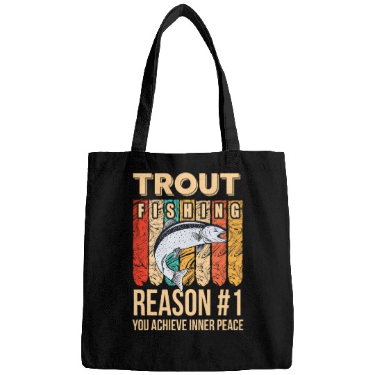 Trout Fishing Retro Fishermen Trouts Love Bags