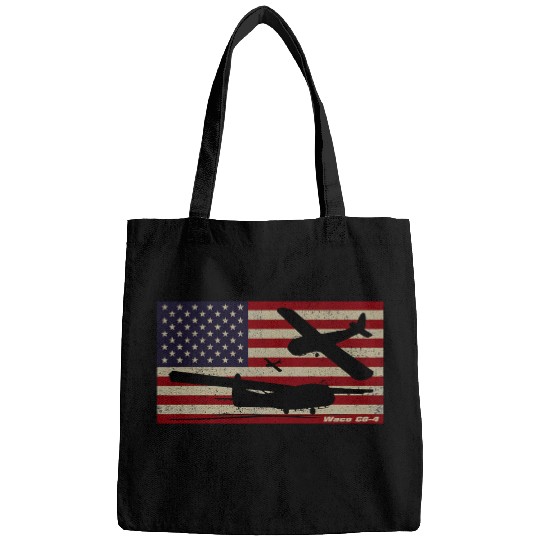 Waco CG4 WW2 Military Glider American Flag Bags