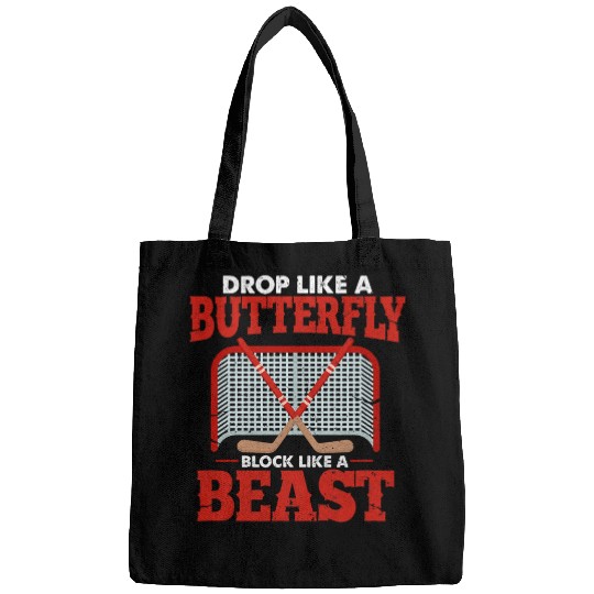 Drop Like A Butterfly Block Like A Beast Ice Hockey Vintage Bags