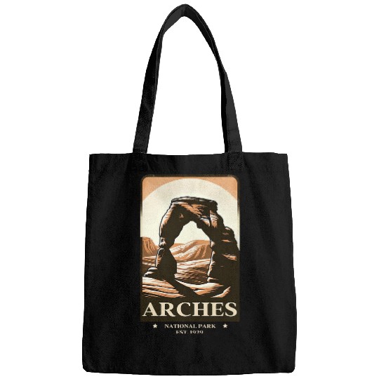 vintages Hiking Camper Utah Arches National Park Adventure Bags