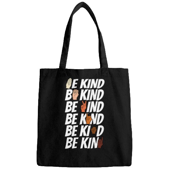 ASL Be Kind No Bully Orange Unity Day Rainbow antis Bullying 1 Bags